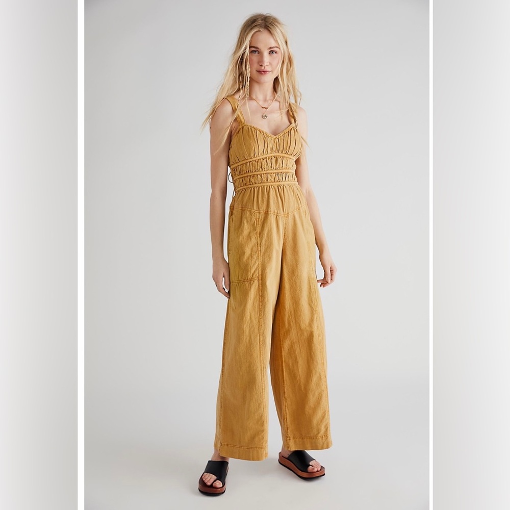 Free People Golden Jumpsuit